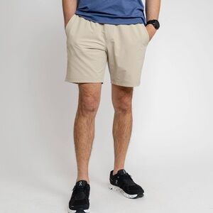 Rhoback Men's Beige Flat Front Shorts